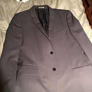 Express 44 Long Photographer Fitted Sports Jacket Blazer Navy Blue